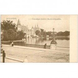 carte postale ancienne HONGRIE. Budapest. Varosliget részlet Stadtwaldparthie vers 1900...