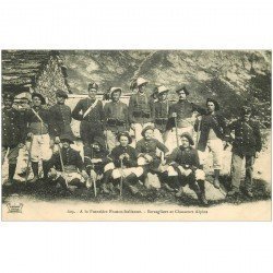 carte postale ancienne Italie Bersagliers et Chasseurs Alpins. Frontière Dogana Bersaglieri Douaniers