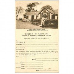 ROYAUME UNI. Kingdom of Scotland. Copie of Marriage certificate issued