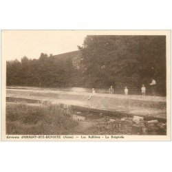 carte postale ancienne 02 Près ORIGNY-STE-BENOITE. Les Rallières. Baignade