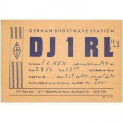 carte postale ancienne CARTE RADIO QSL. German 1972