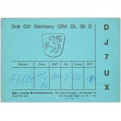 carte postale ancienne CARTE RADIO QSL. Germany 1972