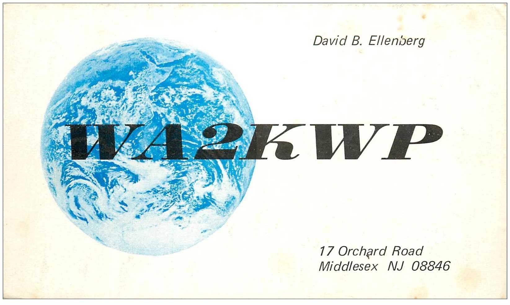 carte postale ancienne CARTE RADIO QSL. Middlesex 1975