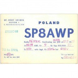 carte postale ancienne CARTE RADIO QSL. Poland 1972