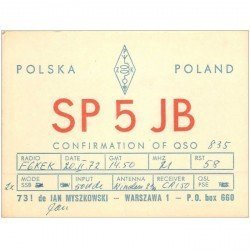 carte postale ancienne CARTE RADIO QSL. Poland 1972 POLSKA