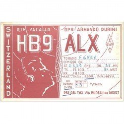 carte postale ancienne CARTE RADIO QSL. Switzerland 1972