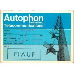 carte postale ancienne CARTE RADIO QSL. Switzerland 1972 Autophon