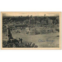 carte postale ancienne 14 VILLERS-BOCAGE. Bataile de normandie de 1944 Hôtel de Ville et Monument