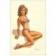 carte postale ancienne Illustrateur Bermond ? Superbe Pin-Ups en maillot de Bains