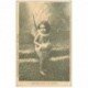 carte postale ancienne FANTAISIE. L'Angelot sous la Neige 1903