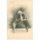 carte postale ancienne LES CHIENS PAR BERGERET. Un Tour de Valse vers 1900
