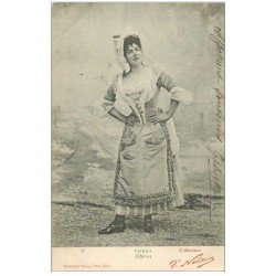 carte postale ancienne NADAR. Comédienne Spectacle et Thétre. Torri de l'Opéra 1905