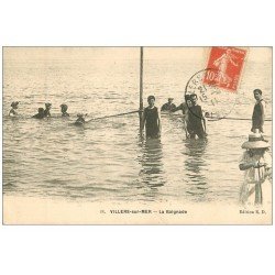 carte postale ancienne 14 VILLERS-SUR-MER. La Baignade 1911