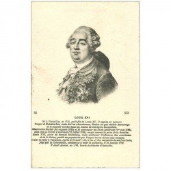 carte postale ancienne FAMILLES ROYALES. Louis XVI. Papier velin bords dentelés à la ficelle