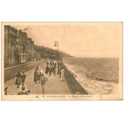 carte postale ancienne 14 VILLERS-SUR-MER. La Digue marée haute