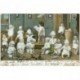 carte postale ancienne ENFANTS. Bébés sur pots de chambre ou bourdalou 1903 avec jouets