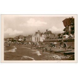 carte postale ancienne 14 VILLERS-SUR-MER. La Plage 1936 carte photo