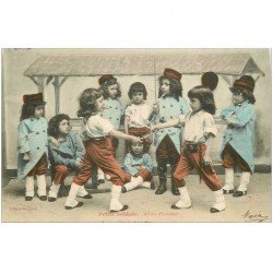 carte postale ancienne ENFANTS. Petits Soldats affaire d'honneur 1905 par Bergeret