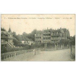 carte postale ancienne 14 VILLERS-SUR-MER. Les Chalets Louvard Horloge et Rubens