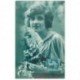 carte postale ancienne FEMMES. Carte bleutée 1927