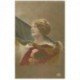 carte postale ancienne FEMMES. Drapeau tricolore 1915