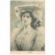 carte postale ancienne FEMMES. Florval artiste de Thétre 1904 chapeau de plumes