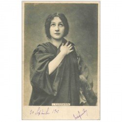 carte postale ancienne FEMMES. Jeune femme en Espérance 1902