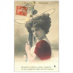 carte postale ancienne FEMMES. La Révolutionnaire France et Progrès. Edition Etoile