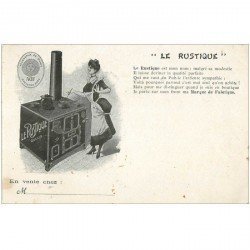carte postale ancienne FEMMES. Le Rustique Publicité Fourneaux de Paris