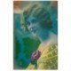 carte postale ancienne FEMMES. Superbes couleurs avec Rose