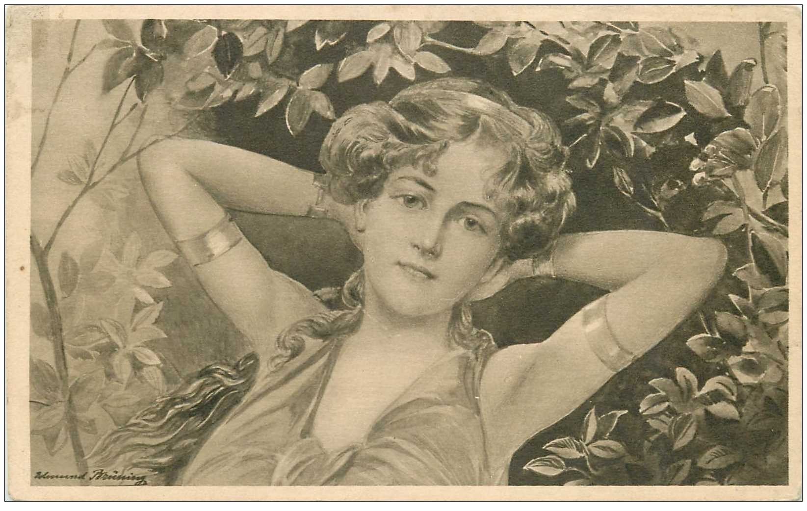 carte postale ancienne SUPERBE FEMME. Lassive 1909
