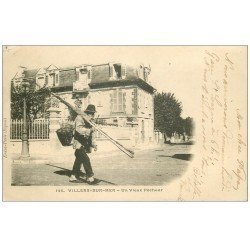 carte postale ancienne 14 VILLERS-SUR-MER. Vieux Pêcheurs de Crevettes et Poissons 1902