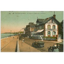 carte postale ancienne 14 VILLERS-SUR-MER. Voitures anciennes Hôtel des Herbages 1931