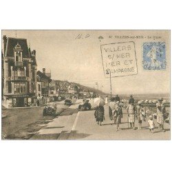 carte postale ancienne 14 VILLERS-SUR-MER. Voitures sur la Digue