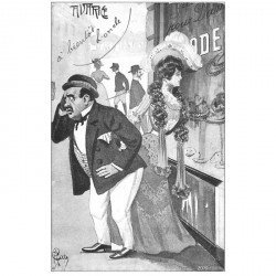 MODE et HUMOUR. L'Avarice 1905 par CRAP