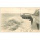 carte postale ancienne 14 VILLERVILLE. Effet de Mer 1906