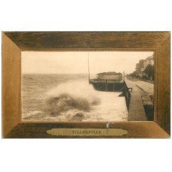 carte postale ancienne 14 VILLERVILLE. Effet de Mer 1911