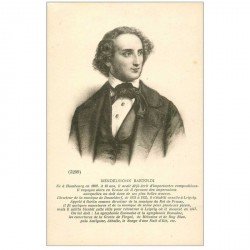 carte postale ancienne CELEBRITES. Compositeur Mendelsshon Bartoldi