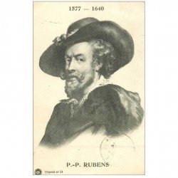 carte postale ancienne Célébrités. Le Peintre RUBENS 1924 timbre manquant