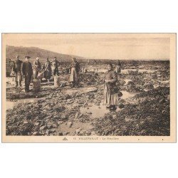 carte postale ancienne 14 VILLERVILLE. La Moulière 1932. Métiers de la Mer