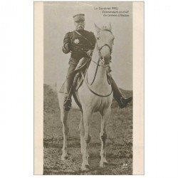 carte postale ancienne Célébrités. Militaire le Général PAU à cheval