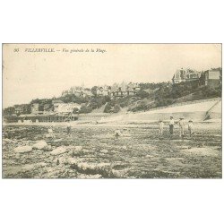 carte postale ancienne 14 VILLERVILLE. La Plage 1916