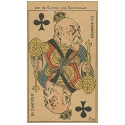 carte postale ancienne Jeu de Cartes des Souverains. Edouard VII illustrateur
