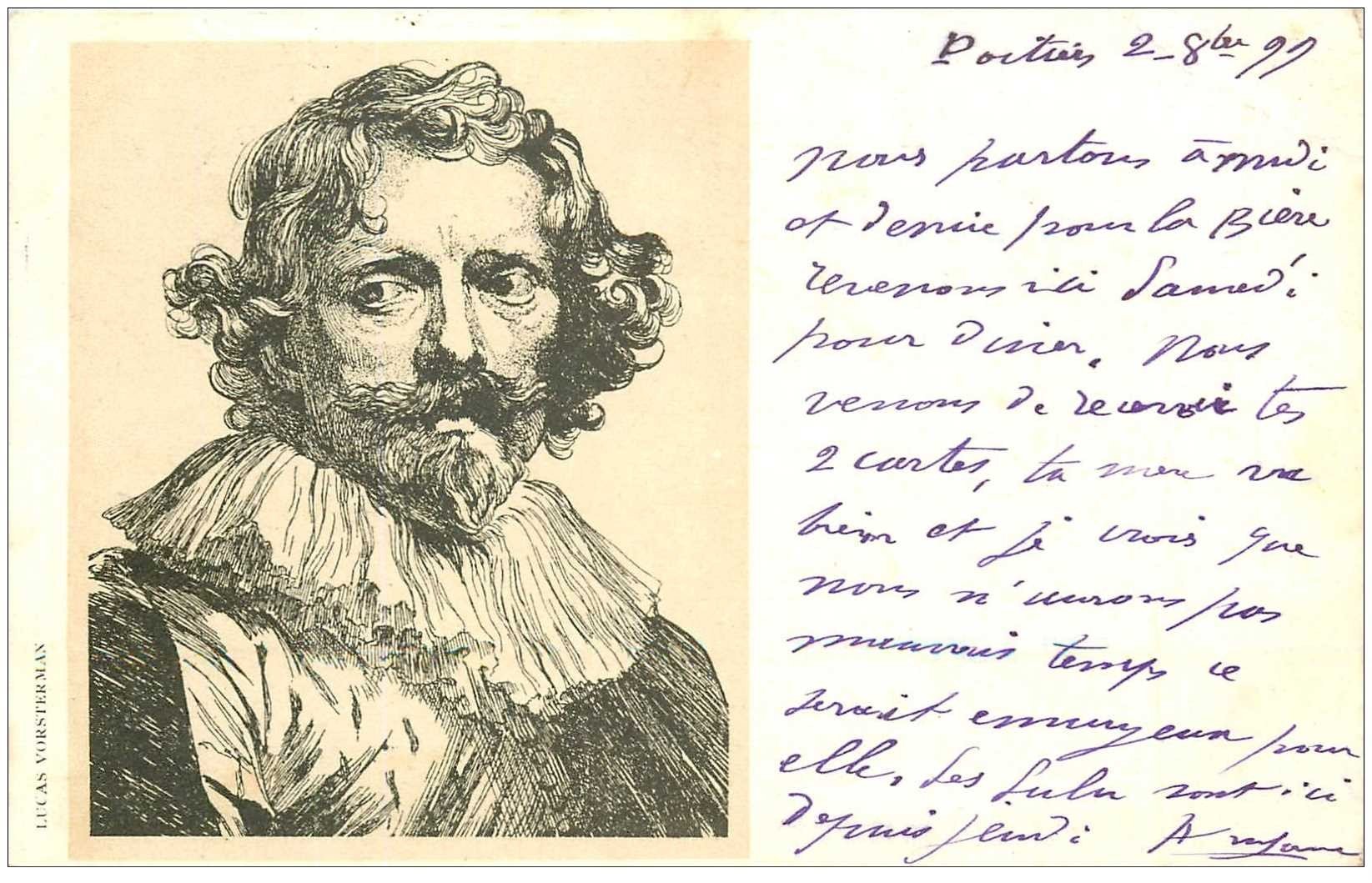 Carte Précurseur 1899. Artistes Peintres. Lucas Vorsterman