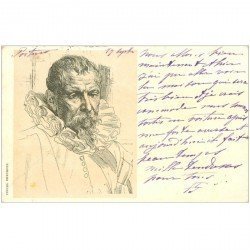 carte postale ancienne Carte Précurseur 1899. Artistes Peintres. Pierre Breughel 1899 une fine plissure...