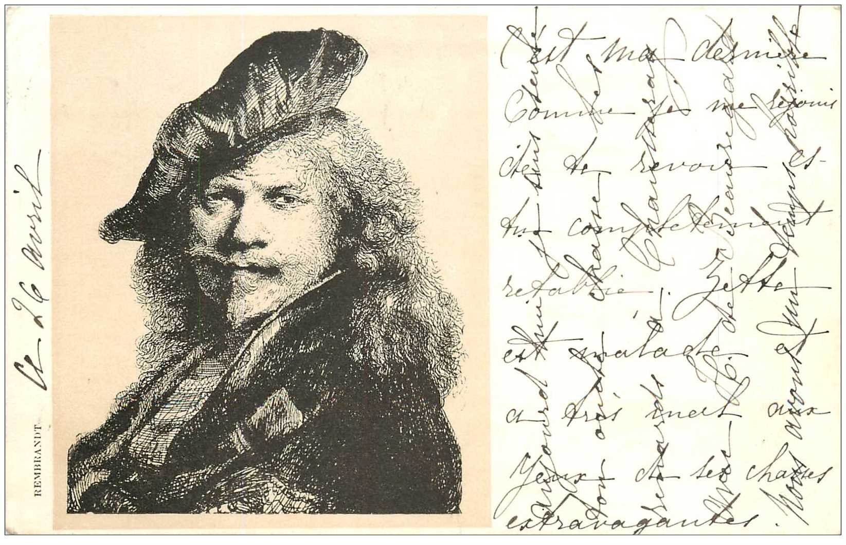 Carte Précurseur 1899. Artistes Peintres. Rembrandt