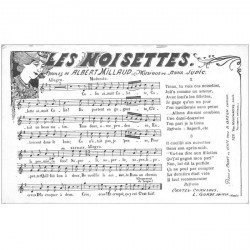 carte postale ancienne PARTITION PAROLES ET MUSIQUES. Les noisettes par Millaud