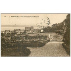 carte postale ancienne 14 VILLERVILLE. Parc du Château 1929