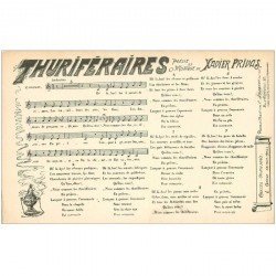 carte postale ancienne PARTITION PAROLES ET MUSIQUES. Thuriféraires par Privas