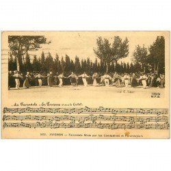 carte postale ancienne PARTITIONS PAROLES ET MUSIQUES. Avignon la Farandole 1940